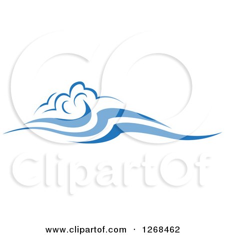 Clipart of a Blue Ocean Surf Wave 7 - Royalty Free Vector Illustration by Vector Tradition SM