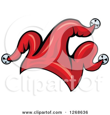 Clipart of a Red Jester Hat 3 - Royalty Free Vector Illustration by Vector Tradition SM