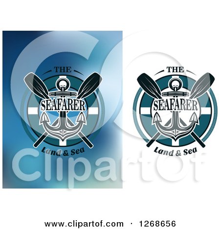 Clipart of Oar and Anchor Designs with Text - Royalty Free Vector Illustration by Vector Tradition SM
