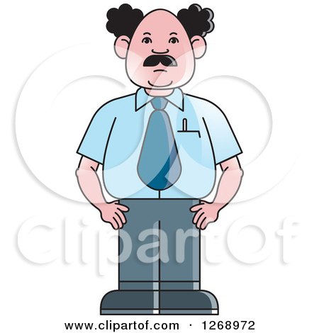Clipart of a Businessman in a Tie - Royalty Free Vector Illustration by Lal Perera