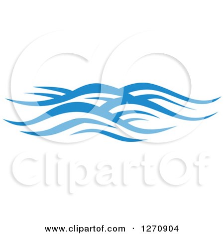 Clipart of a Blue Ocean Surf Waves 23 - Royalty Free Vector Illustration by Vector Tradition SM
