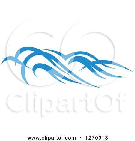 Clipart of a Blue Ocean Surf Waves 25 - Royalty Free Vector Illustration by Vector Tradition SM