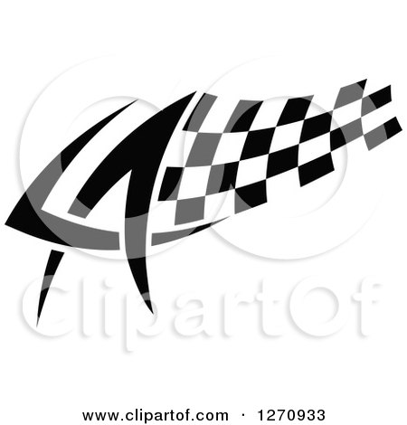 Clipart of a Black and White Tribal Checkered Racing Flag 5 - Royalty Free Vector Illustration by Vector Tradition SM