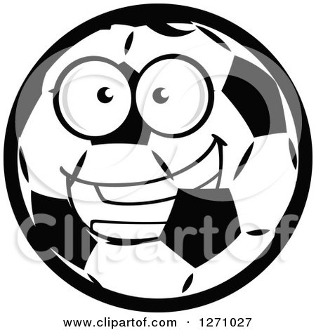 Clipart of a Happy Soccer Ball - Royalty Free Vector Illustration by Vector Tradition SM