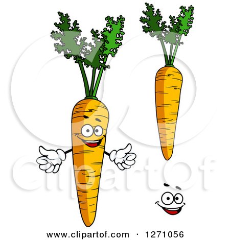 Clipart of Carrots and a Face - Royalty Free Vector Illustration by Vector Tradition SM