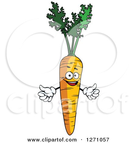 Clipart of a Happy Carrot Character - Royalty Free Vector Illustration by Vector Tradition SM