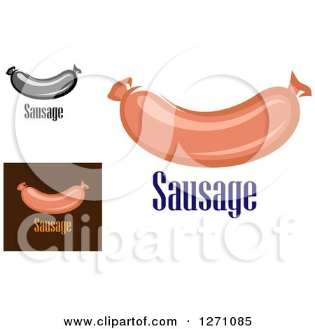 Clipart of Sausage and Text - Royalty Free Vector Illustration by Vector Tradition SM