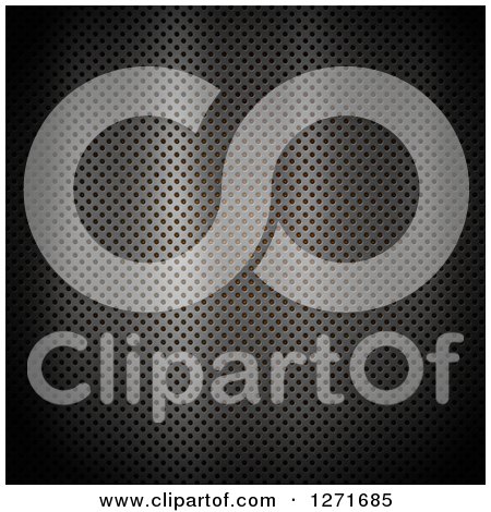 Clipart of a Perforated Metal Background with Dark Edges and a Lighter Center - Royalty Free Illustration by KJ Pargeter