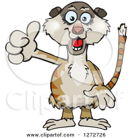 Clipart of a Happy Meerkat Giving a Thumb up - Royalty Free Vector Illustration by Dennis Holmes Designs