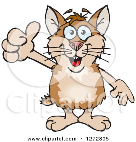 Clipart of a Happy Hamster Giving a Thumb up - Royalty Free Vector Illustration by Dennis Holmes Designs