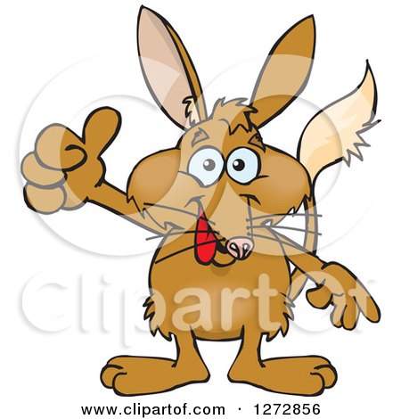 Clipart of a Happy Bilby Giving a Thumb up - Royalty Free Vector Illustration by Dennis Holmes Designs