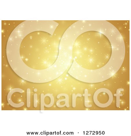 Clipart of a Golden Background of Sparkles - Royalty Free Vector Illustration by dero