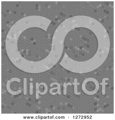 Clipart of a Gray Brushed Metal Texture Mosaic Tile Background - Royalty Free Illustration by oboy