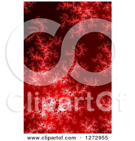 Clipart of a Red Fractal Spiral Background - Royalty Free Illustration by oboy