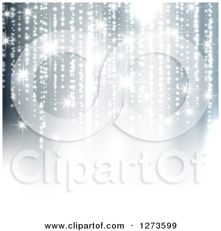 Clipart of a Christmas Background of Vertical Sparkly Lights - Royalty Free Vector Illustration by KJ Pargeter