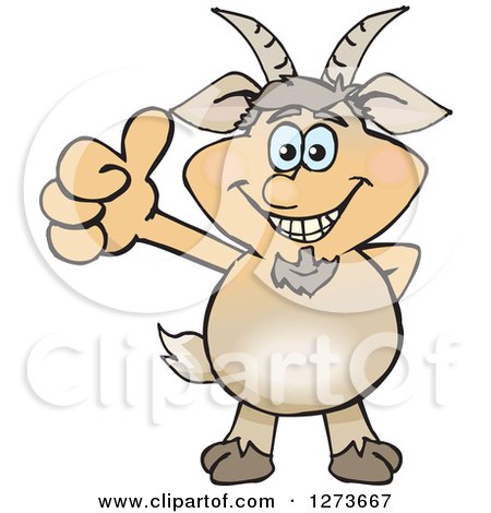 Clipart of a Happy Pan Giving a Thumb up - Royalty Free Vector Illustration by Dennis Holmes Designs
