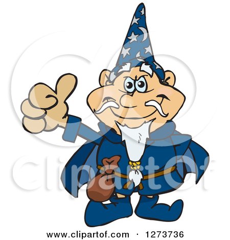 Clipart of a Happy Wizard Giving a Thumb up - Royalty Free Vector Illustration by Dennis Holmes Designs