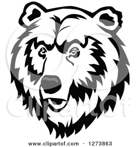 Clipart of a Bear Face - Royalty Free Vector Illustration by Vector Tradition SM