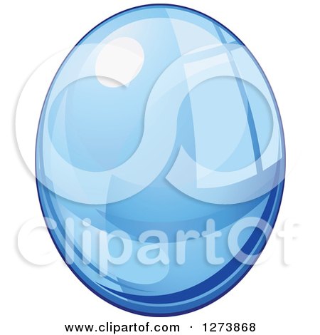 Clipart of a Blue Droplet of Water 7 - Royalty Free Vector Illustration by Vector Tradition SM