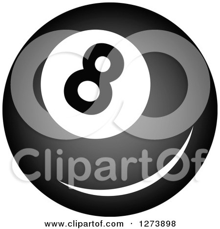 Clipart of a Billiards Eightball - Royalty Free Vector Illustration by Vector Tradition SM