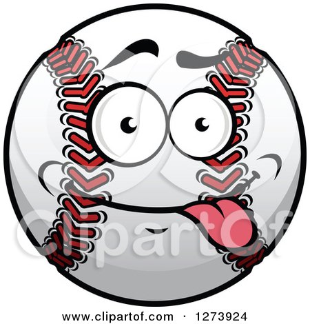 Clipart of a Goofy Baseball Character - Royalty Free Vector Illustration by Vector Tradition SM