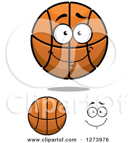 Clipart of Basketballs and a Face - Royalty Free Vector Illustration by Vector Tradition SM