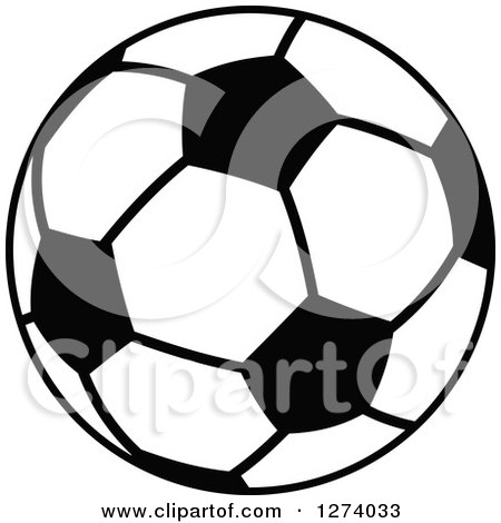 Clipart of a Black and White Soccer Ball 3 - Royalty Free Vector Illustration by Vector Tradition SM