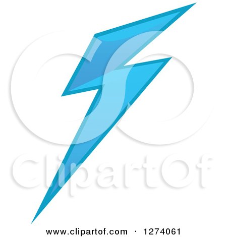 Clipart of a Bolt of Blue Lightning 9 - Royalty Free Vector Illustration by Vector Tradition SM