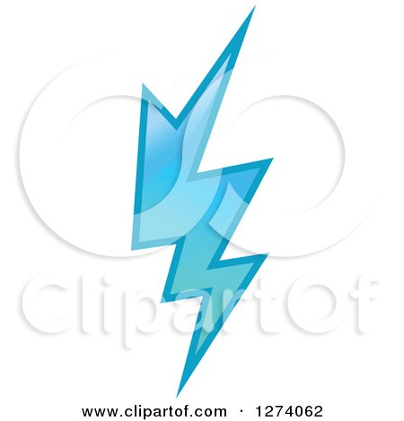 Clipart of a Bolt of Blue Lightning 2 - Royalty Free Vector Illustration by Vector Tradition SM