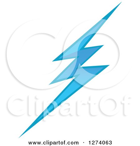 Clipart of a Bolt of Blue Lightning 10 - Royalty Free Vector Illustration by Vector Tradition SM