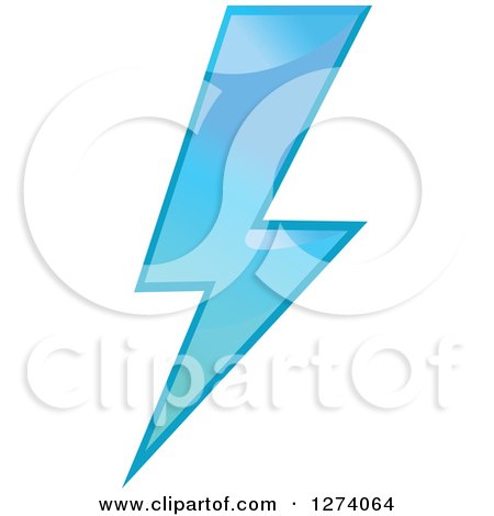Clipart of a Bolt of Blue Lightning 12 - Royalty Free Vector Illustration by Vector Tradition SM