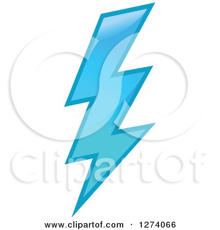 Clipart of a Bolt of Blue Lightning 15 - Royalty Free Vector Illustration by Vector Tradition SM