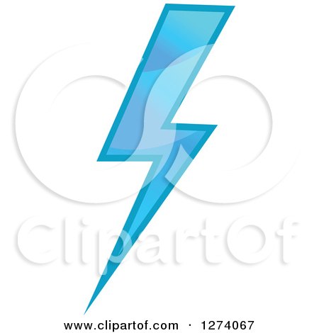 Clipart of a Bolt of Blue Lightning 16 - Royalty Free Vector Illustration by Vector Tradition SM
