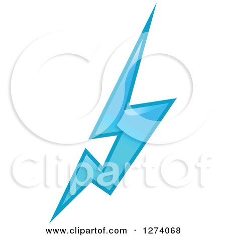 Clipart of a Bolt of Blue Lightning 3 - Royalty Free Vector Illustration by Vector Tradition SM