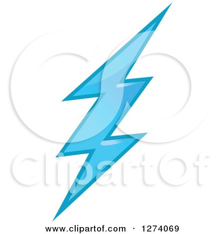 Clipart of a Bolt of Blue Lightning 13 - Royalty Free Vector Illustration by Vector Tradition SM