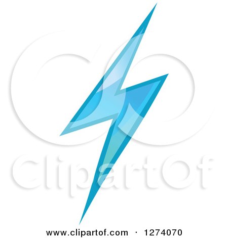 Clipart of a Bolt of Blue Lightning 14 - Royalty Free Vector Illustration by Vector Tradition SM