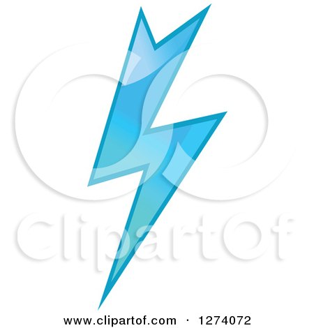 Clipart of a Bolt of Blue Lightning 17 - Royalty Free Vector Illustration by Vector Tradition SM