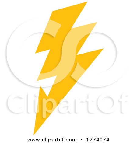 Clipart of a Bolt of Yellow Lightning 7 - Royalty Free Vector Illustration by Vector Tradition SM