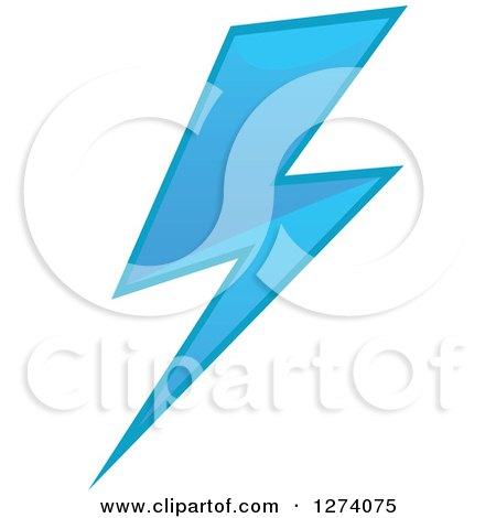 Clipart of a Bolt of Blue Lightning 8 - Royalty Free Vector Illustration by Vector Tradition SM