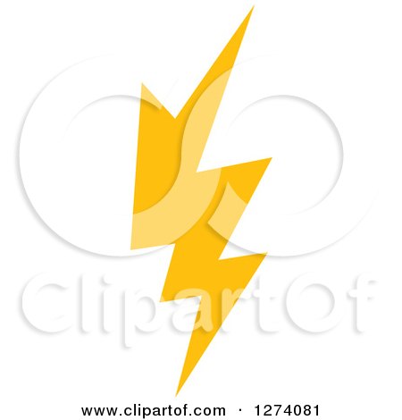 Clipart of a Bolt of Yellow Lightning 2 - Royalty Free Vector Illustration by Vector Tradition SM