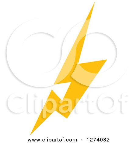 Clipart of a Bolt of Yellow Lightning 3 - Royalty Free Vector Illustration by Vector Tradition SM