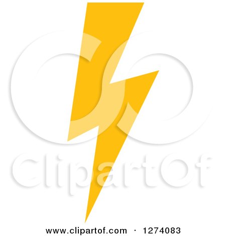 Clipart of a Bolt of Yellow Lightning 4 - Royalty Free Vector Illustration by Vector Tradition SM