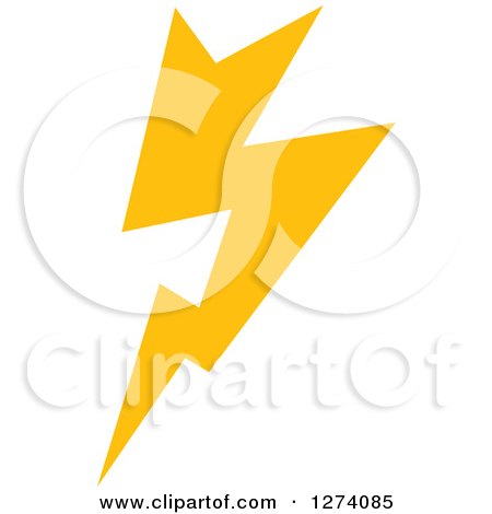Clipart of a Bolt of Yellow Lightning 6 - Royalty Free Vector Illustration by Vector Tradition SM