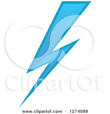 Clipart of a Bolt of Blue Lightning 21 - Royalty Free Vector Illustration by Vector Tradition SM
