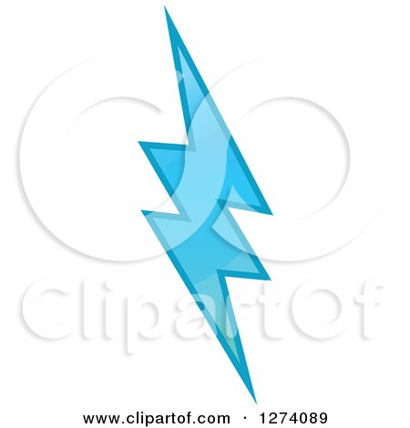 Clipart of a Bolt of Blue Lightning 5 - Royalty Free Vector Illustration by Vector Tradition SM
