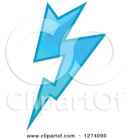 Clipart of a Bolt of Blue Lightning 6 - Royalty Free Vector Illustration by Vector Tradition SM