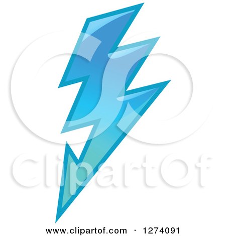 Clipart of a Bolt of Blue Lightning 7 - Royalty Free Vector Illustration by Vector Tradition SM