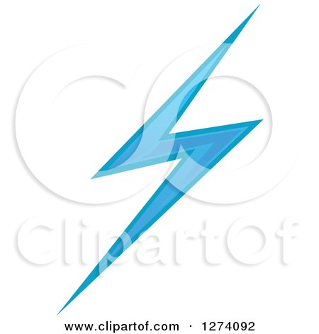 Clipart of a Bolt of Blue Lightning 20 - Royalty Free Vector Illustration by Vector Tradition SM
