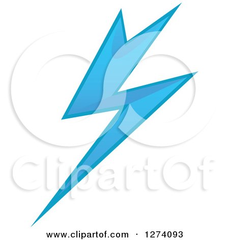 Clipart of a Bolt of Blue Lightning 19 - Royalty Free Vector Illustration by Vector Tradition SM