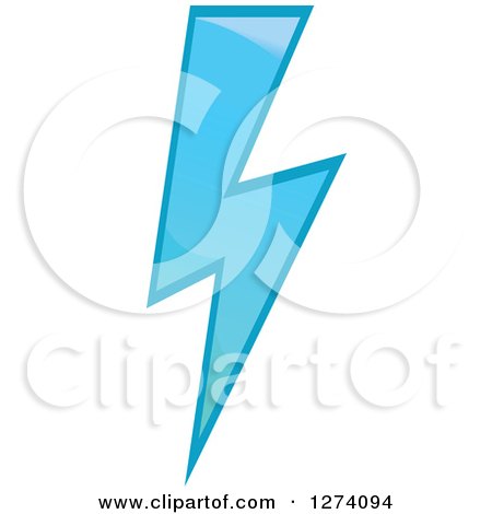 Clipart of a Bolt of Blue Lightning 4 - Royalty Free Vector Illustration by Vector Tradition SM